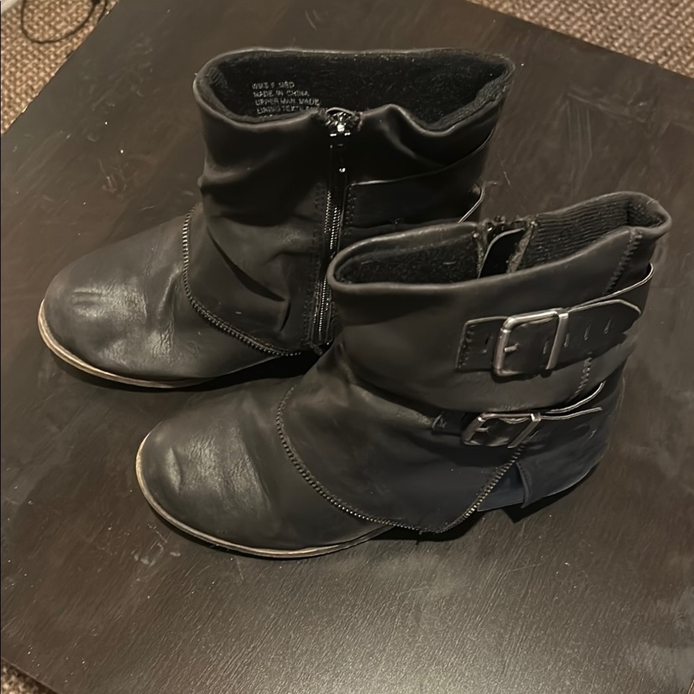 Stylish Black Ankle Boots with Buckles